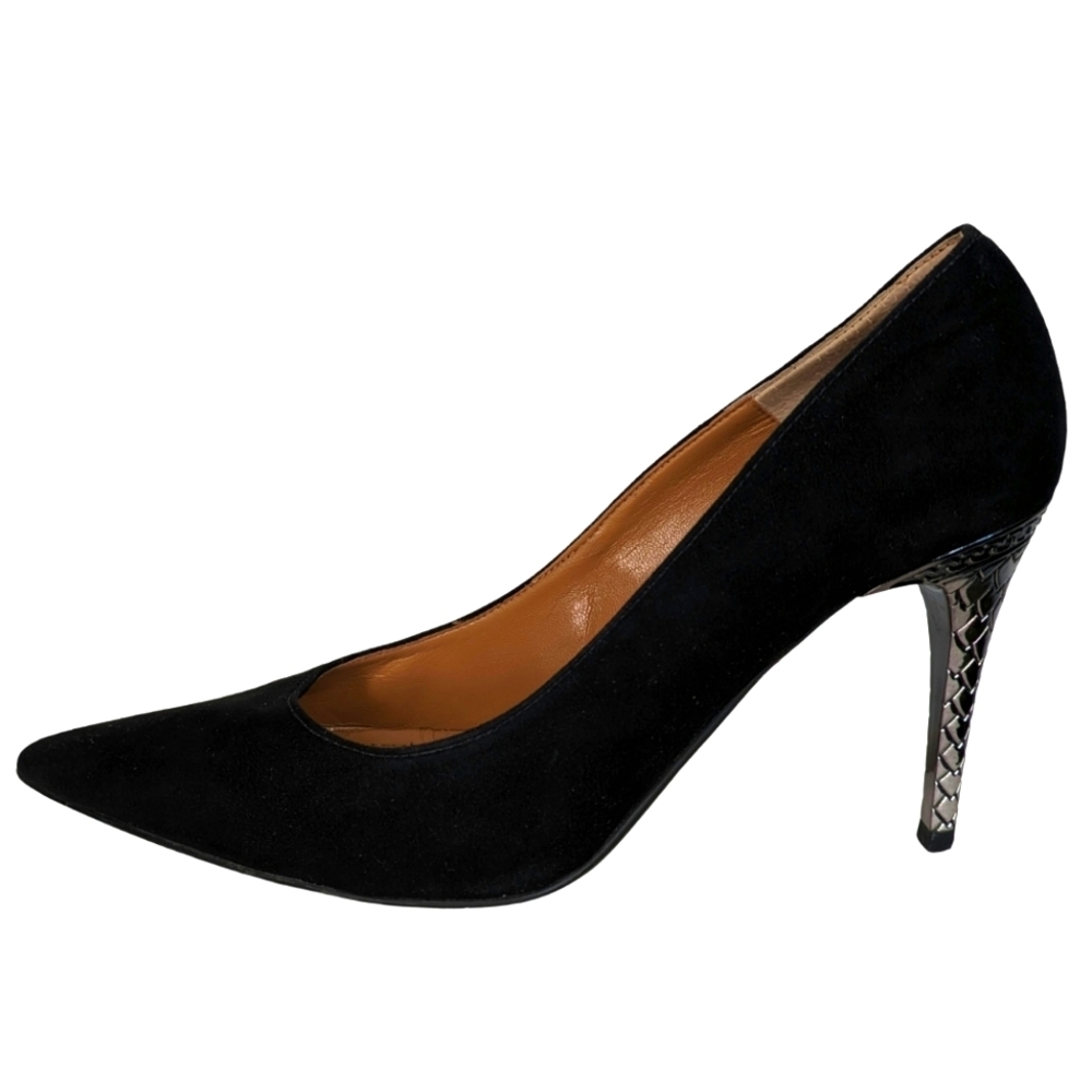 J. Renee  9.5 Velvet & Metal Heel Pointed Toe Pumps